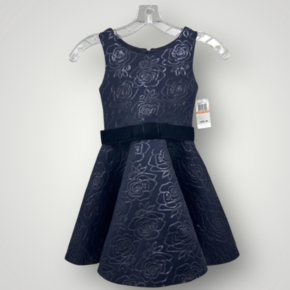 NWT Elegant Navy Blue Girls Formal Dress by Zoe! Size 7! NEW!